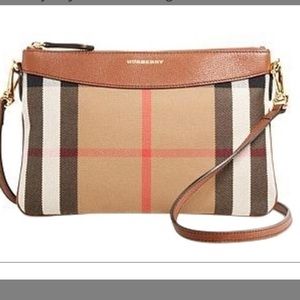 NWT Burberry Payton housecheck tan crossbody